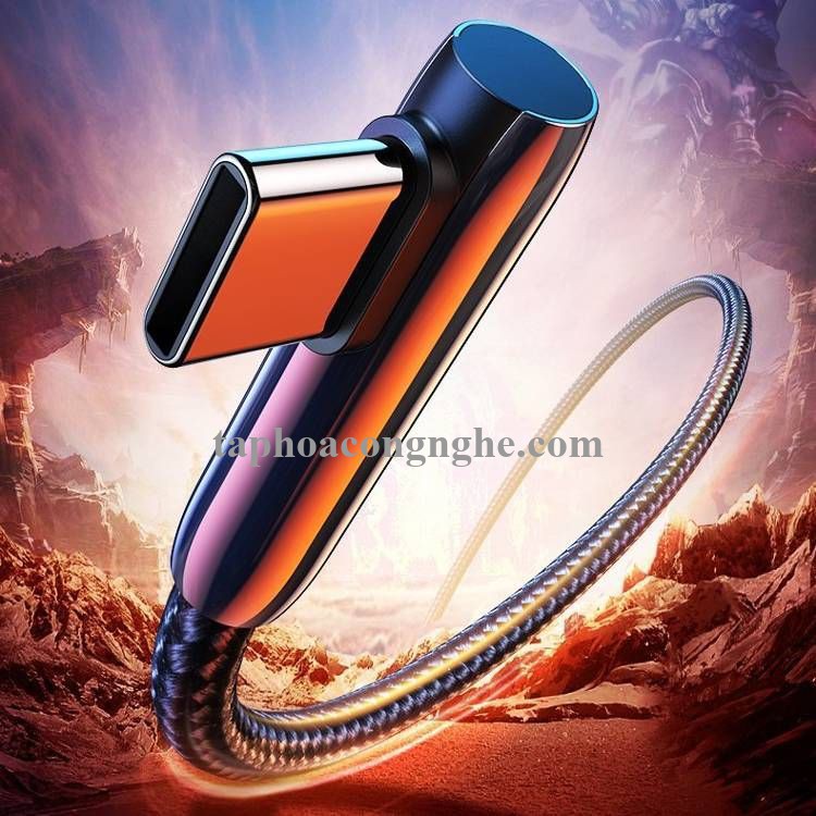 Ugreen 70430 0.25M bẻ góc C 90 độ Cáp USB A sang Type-C 2.0 màu đen truyền dữ liệu từ máy tính ra điện thoại dài 25cm US317 30070430